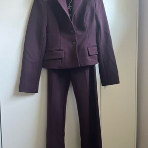 Aritzia Elegant Plum Blazer and Pants Set